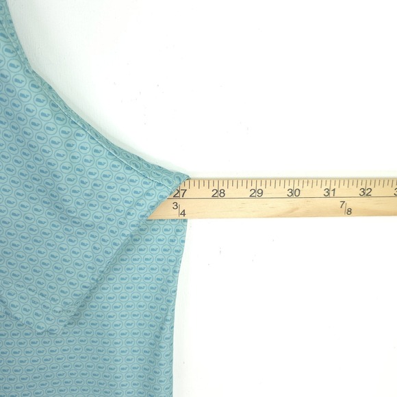 Vineyard Vines Performance Men's XXL Golf Shirt‎ Polo Micro Whale AOP Aqua NWT - Picture 7 of 11